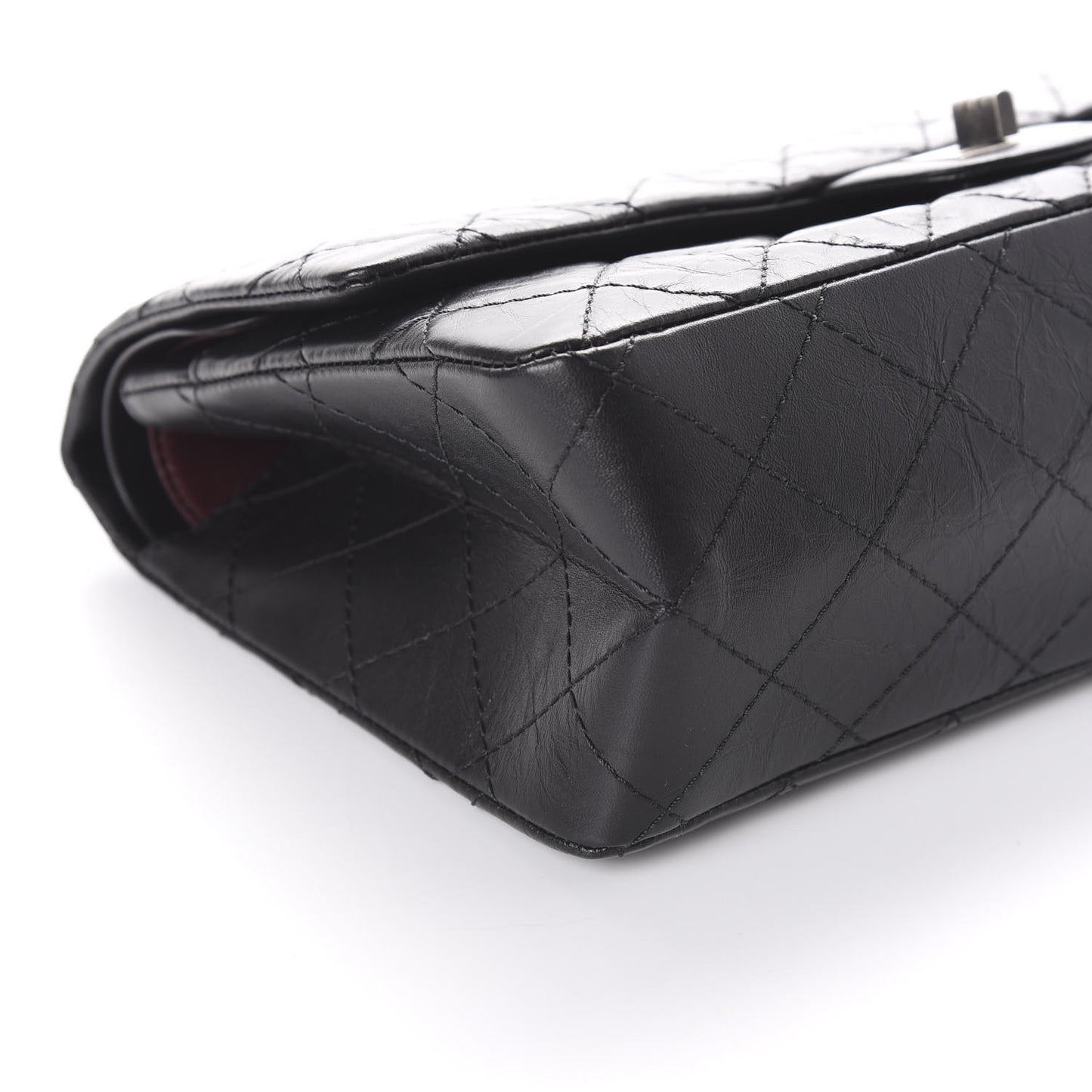 Aged Calfskin Quilted 2.55 Reissue 226 Flap Black