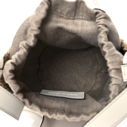Chloe Raffia Calfskin Small Basket White 5 of 11