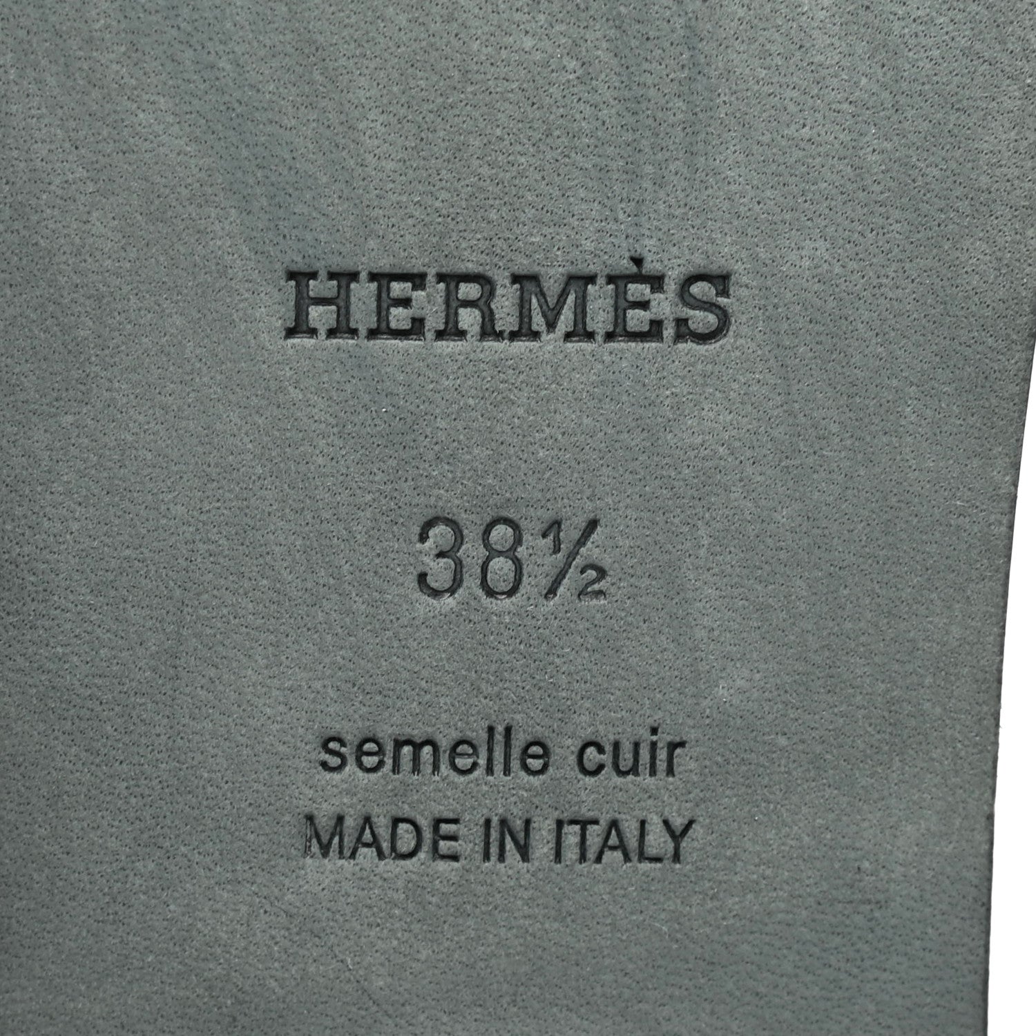 Hermes Suede Goatskin Crystal Powder Oran Sandals 38.5 Black 6 of 7