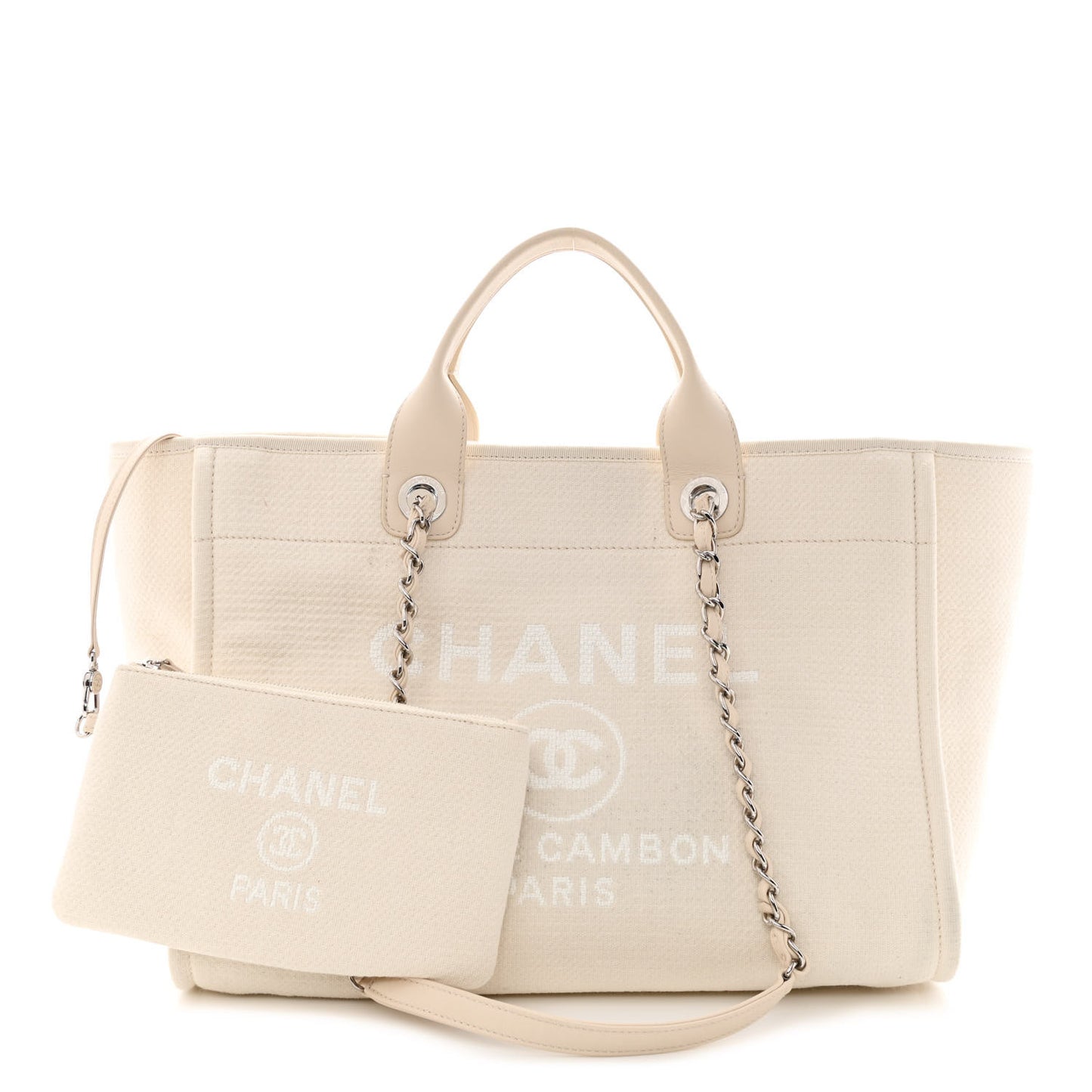 Mixed Fibers Medium Deauville Tote White