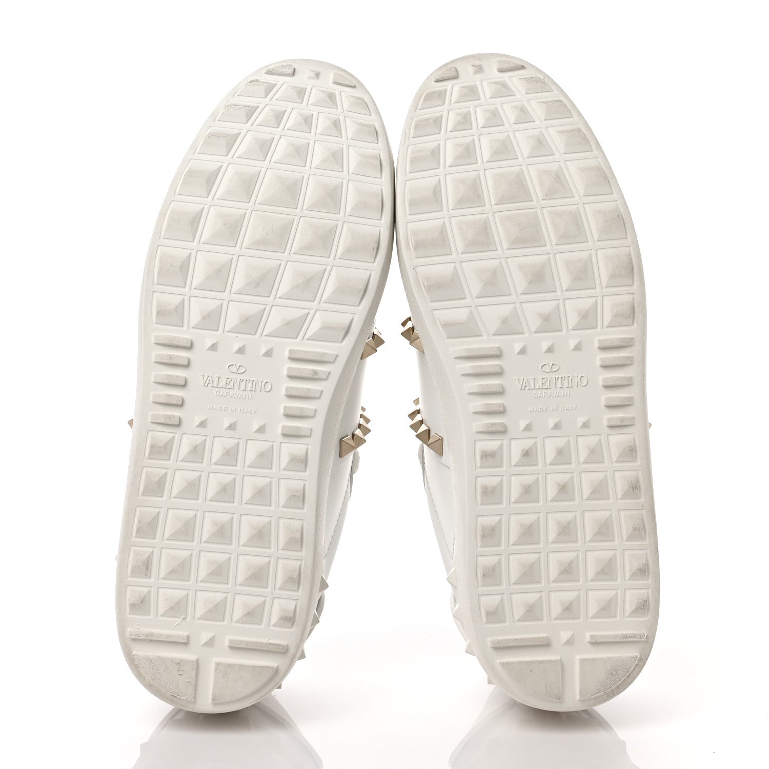 Valentino Garavani Calfskin Rockstud Untitled Open Sneakers 38.5 White 5 of 10