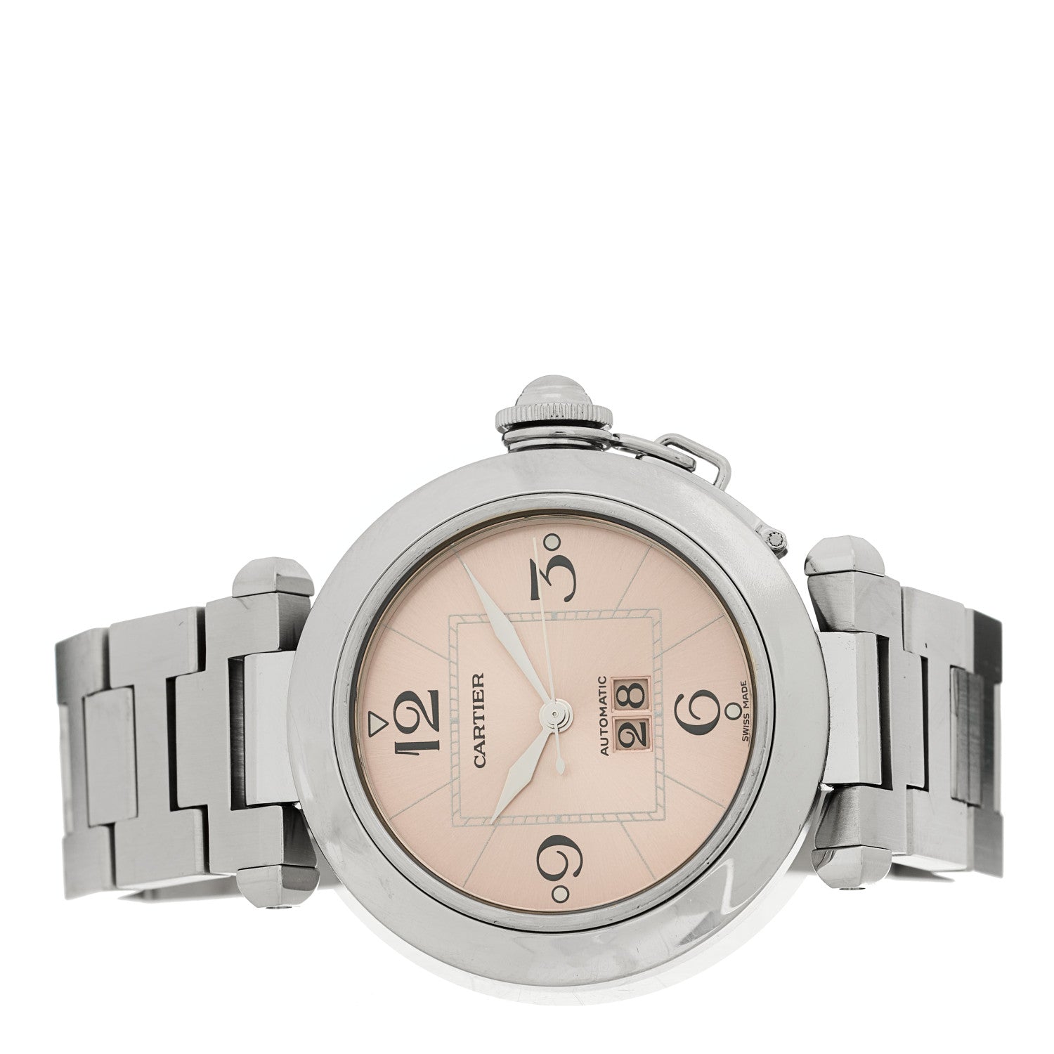 Cartier Stainless Steel 35mm Pasha C Big Date Automatic Watch Pink 2 of 4