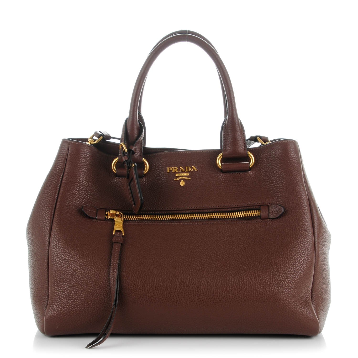 Prada Vitello Daino Shopping Tote Bruciato 1 of 8
