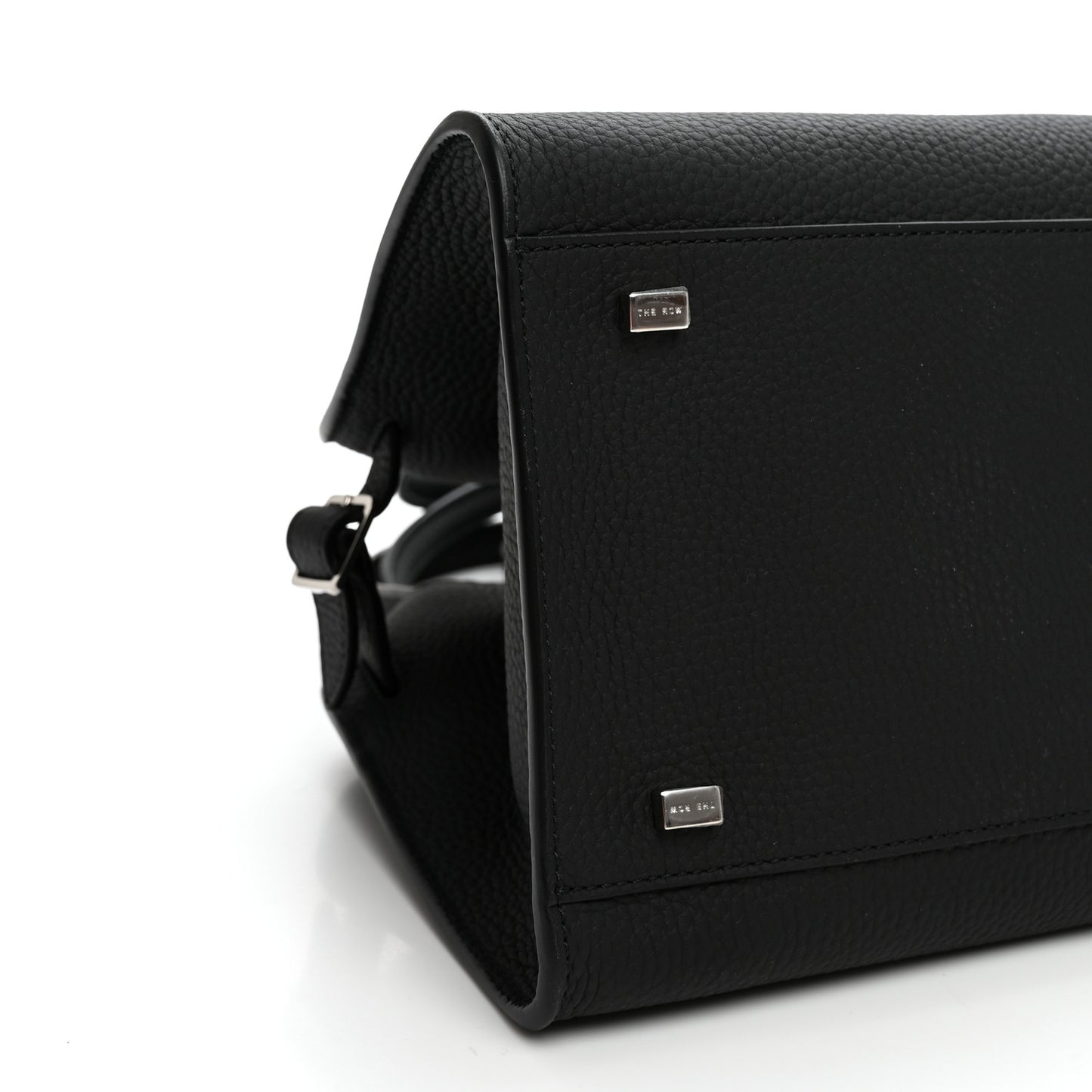 Grained Calfskin Soft Margaux 10 Bag Black