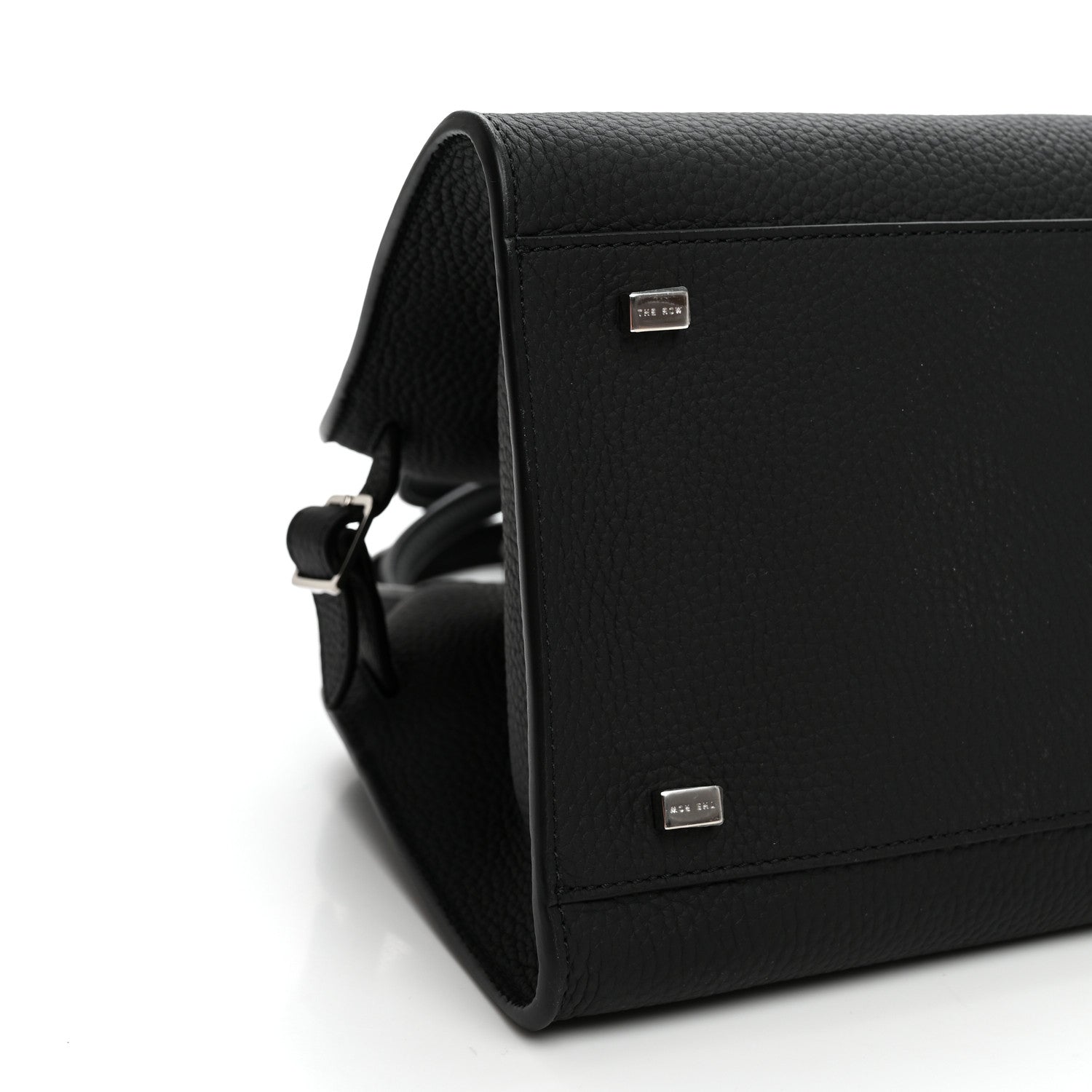 The Row Grained Calfskin Soft Margaux 10 Bag Black 8 of 9