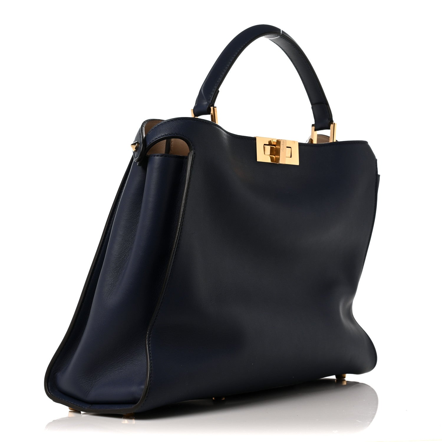 Fendi Vitello Large Peekaboo Iconic Essentially Satchel Blue 3 of 9