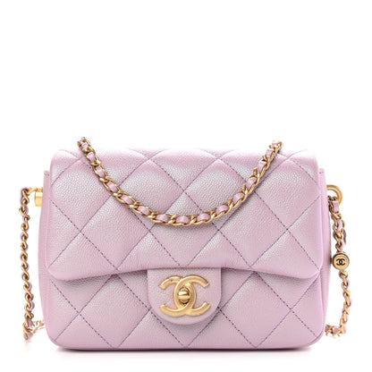 Chanel Iridescent Caviar Quilted Mini My Perfect Flap Pink 1 of 12