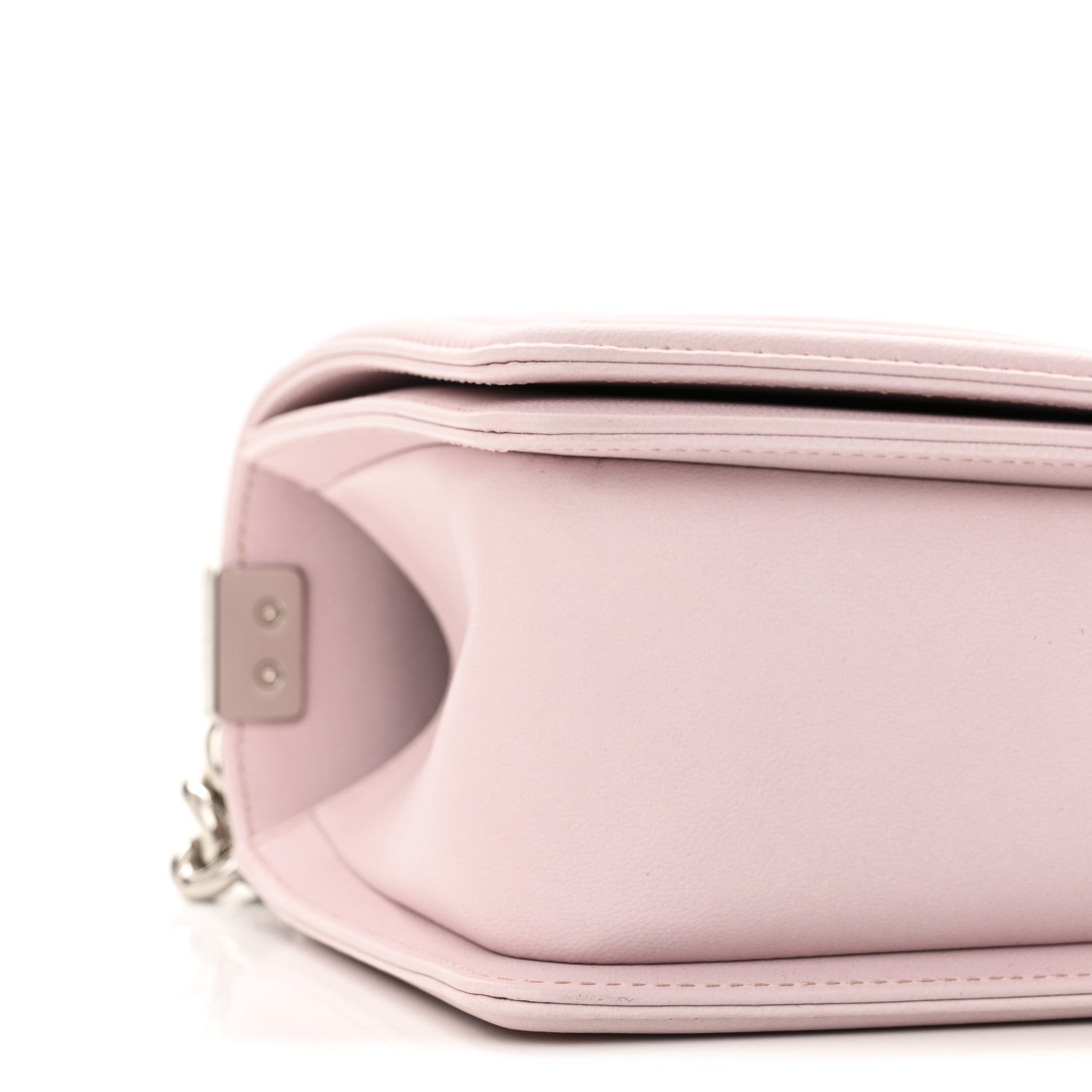 Chanel Lambskin Iridescent PVC Chevron Quilted Medium Boy Flap Pink Silver 9 of 11