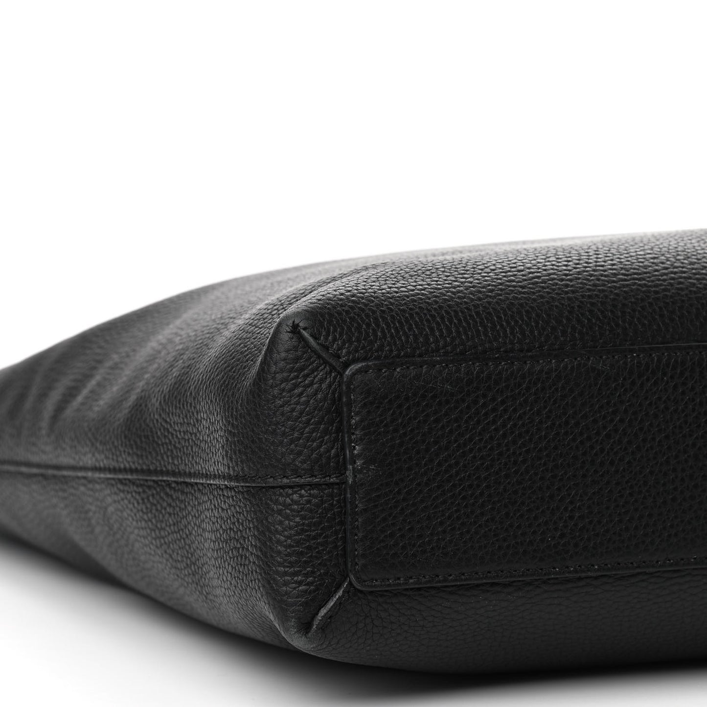 Grainy Calfskin Remington Tote Black