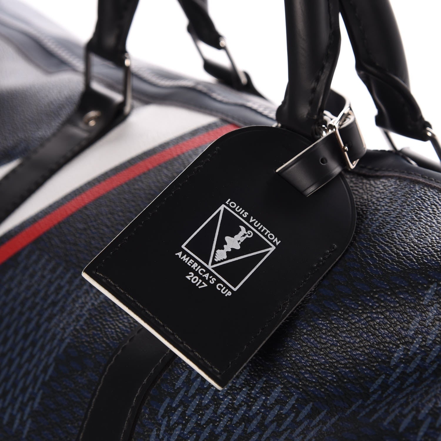 Louis Vuitton Damier Cobalt America's Cup Regatta Keepall Bandouliere 55 13 of 14