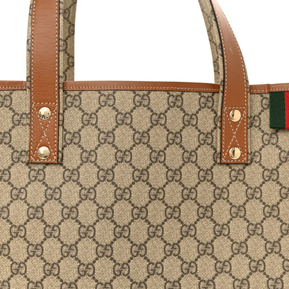 Gucci GG Plus Monogram Medium Signature Web Loop Tote Light Brown 8 of 15