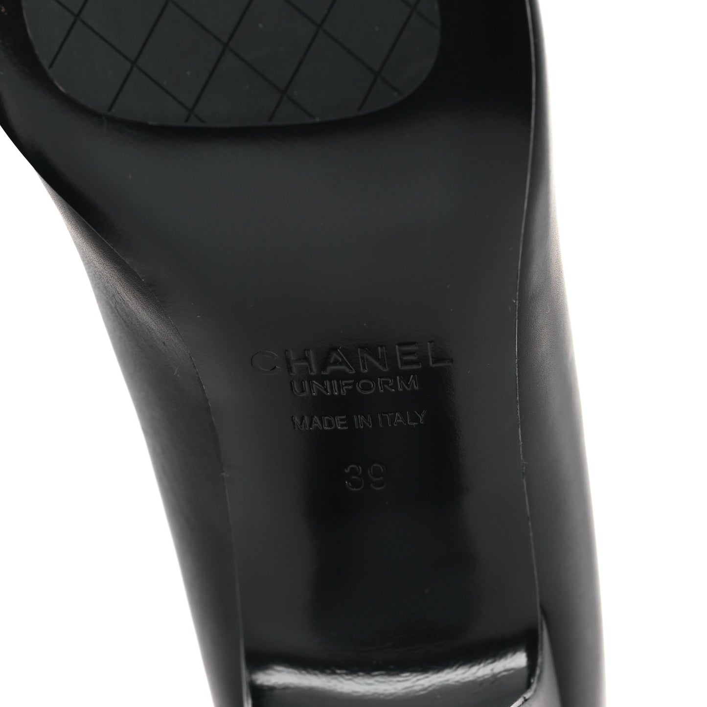 Lambskin Cap Toe CC Pumps 39 Black