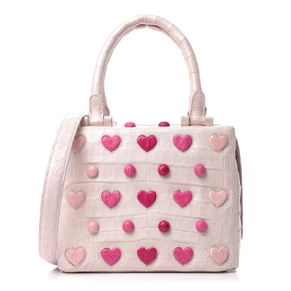Nancy Gonzalez Crocodile Small Heart Cube Crossbody Bag Pink Multicolor 1 of 15