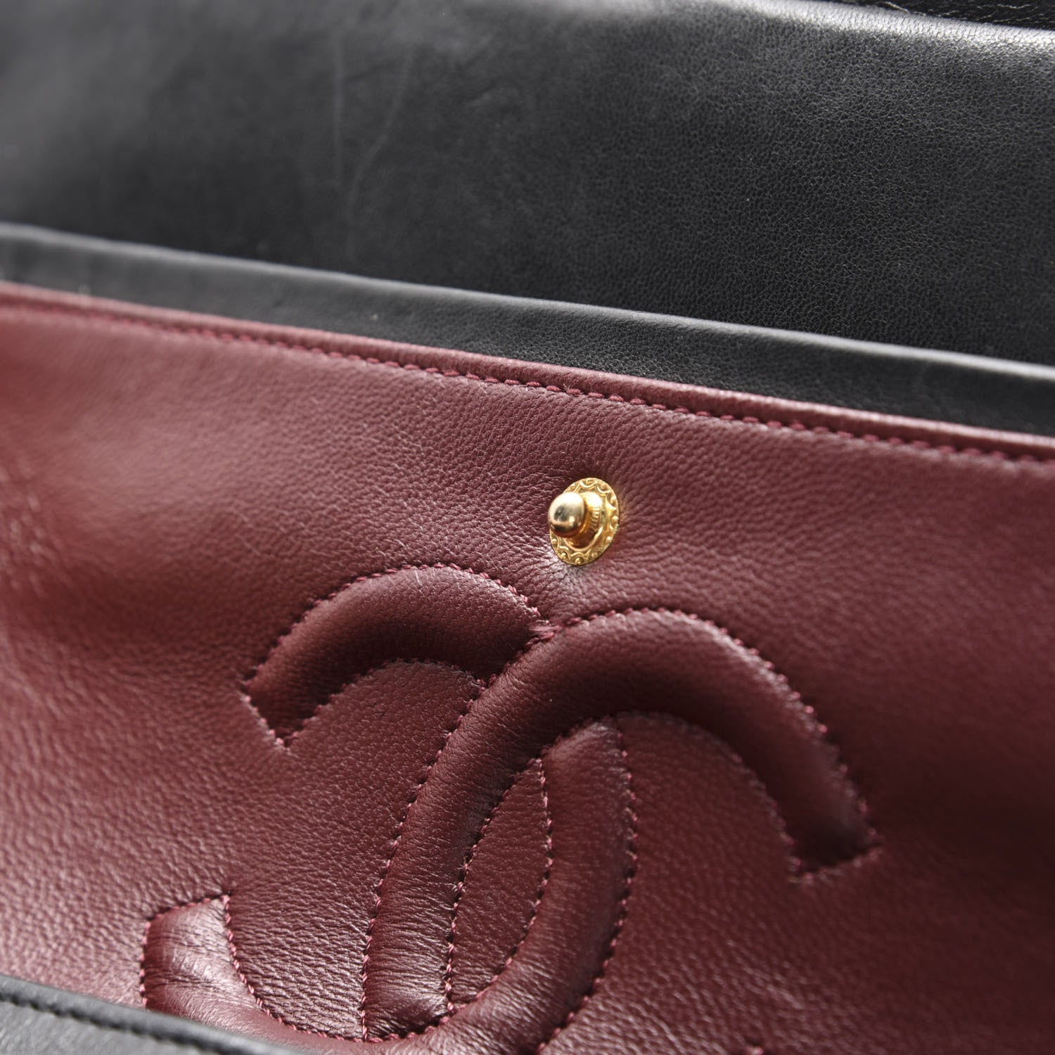 Chanel Lambskin Quilted Medium Double Flap Black 12 of 15