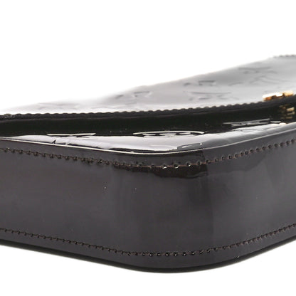 Louis Vuitton Vernis Pochette Felicie Chain Wallet Amarante 9 of 10