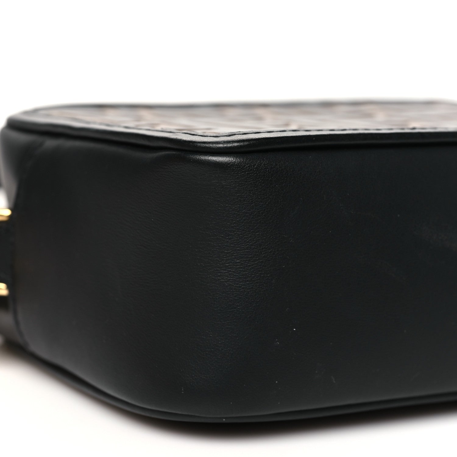 Fendi Vitello Century Bi-Color FF 1974 Embossed Mini Camera Case Maya Black 9 of 11