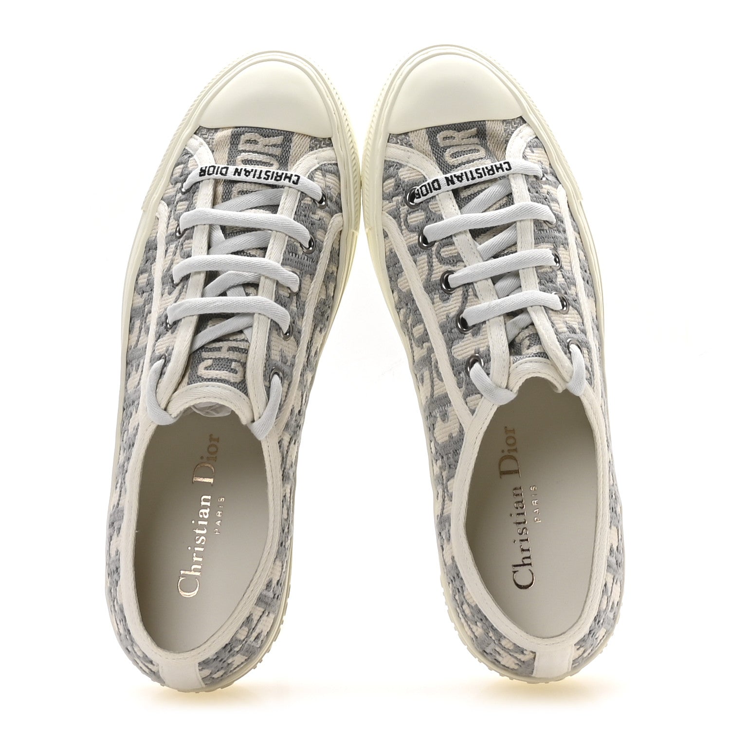 Christian Dior Canvas Oblique Walk'N'Dior Low Top Sneakers 37.5