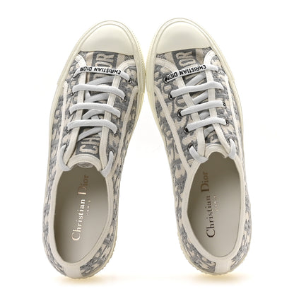Christian Dior Canvas Oblique Walk'N'Dior Low Top Sneakers 37.5 Grey Stone 2 of 9