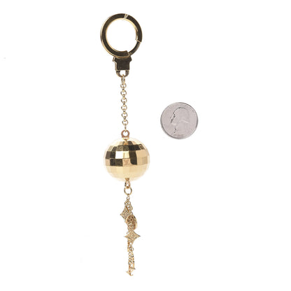 Louis Vuitton Mirror Ball Disco Key Holder Chain Ring Gold 2 of 2