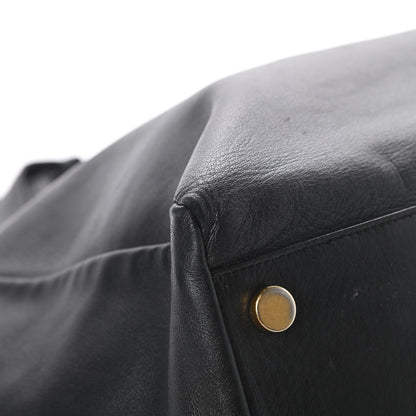 Saint Laurent Calfskin Suede Reversible East West Shopper Tote Black 13 of 20