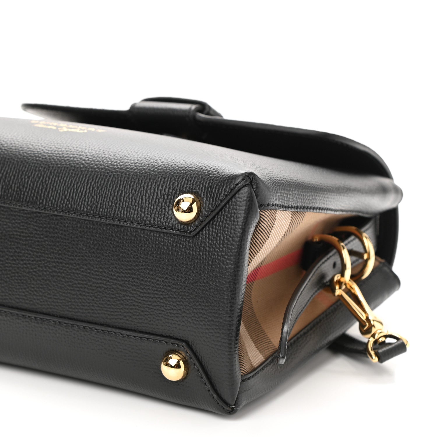 Burberry Derby Calfskin House Check Small Camberley Black 9 of 9