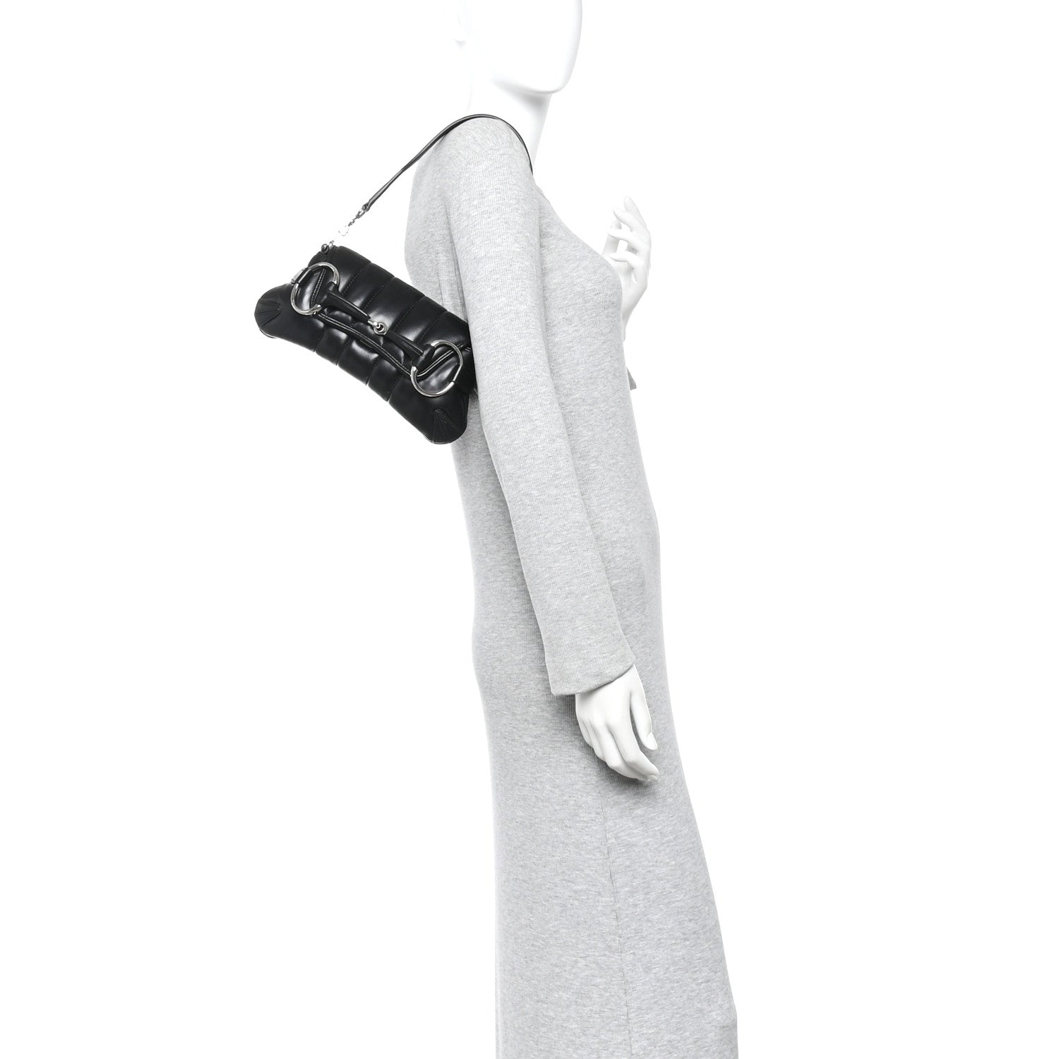 Gucci Nappa Vertical Matelasse Small Maxi Horsebit Chain Shoulder
