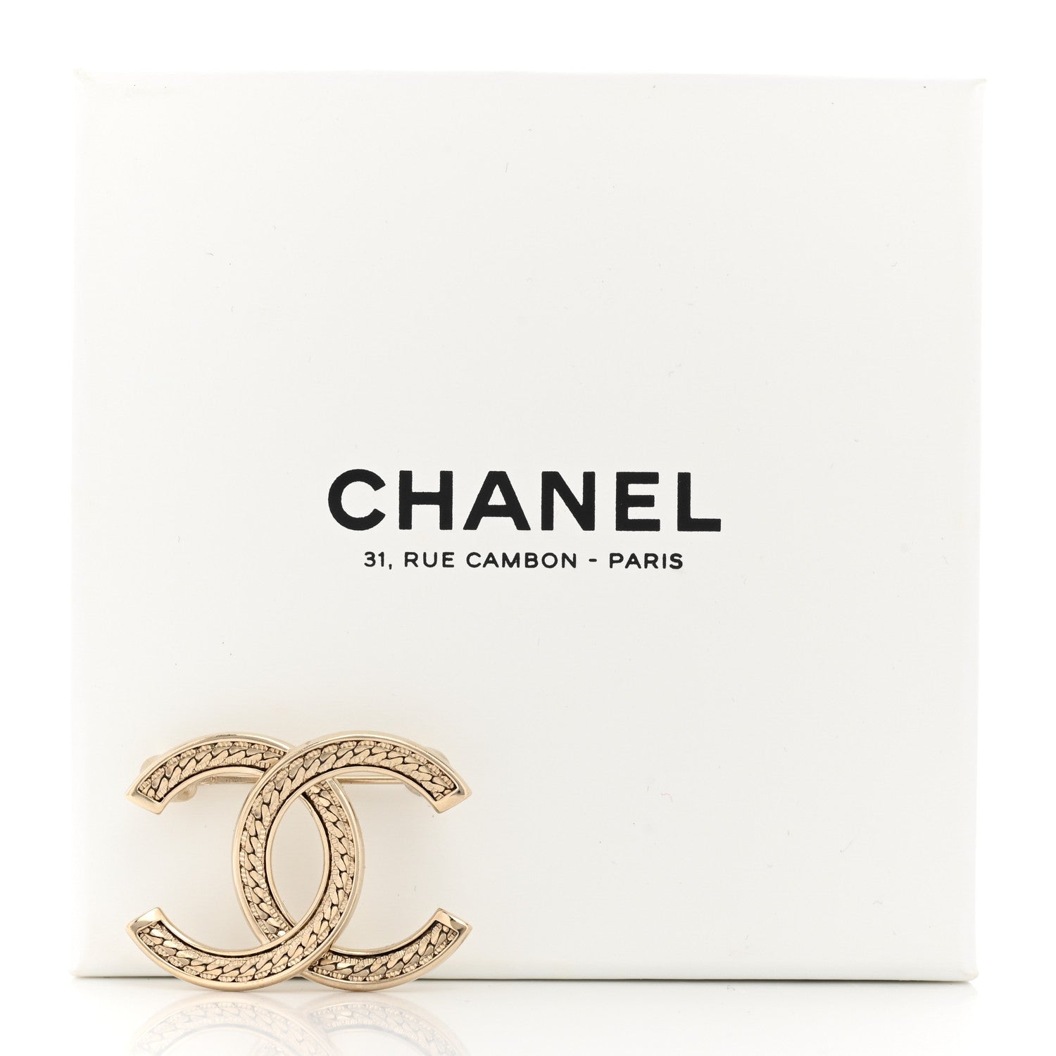Chanel Metal CC Brooch Gold 4 of 4