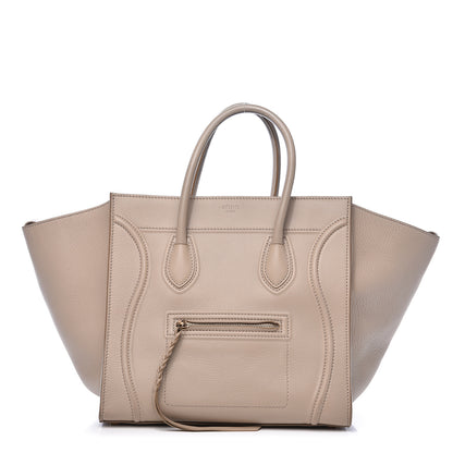 Celine Supple Calfskin Medium Phantom Luggage Beige 1 of 13