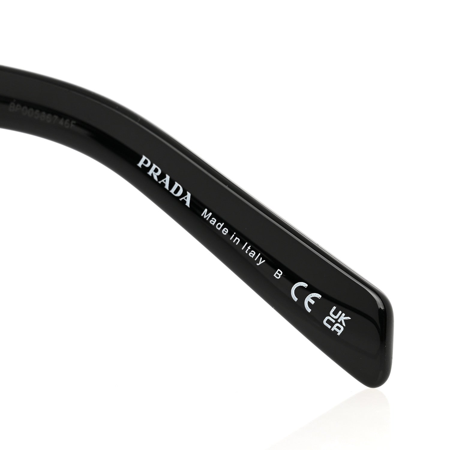 Prada Acetate Symbole Sunglasses SPR 10Z Black 6 of 6