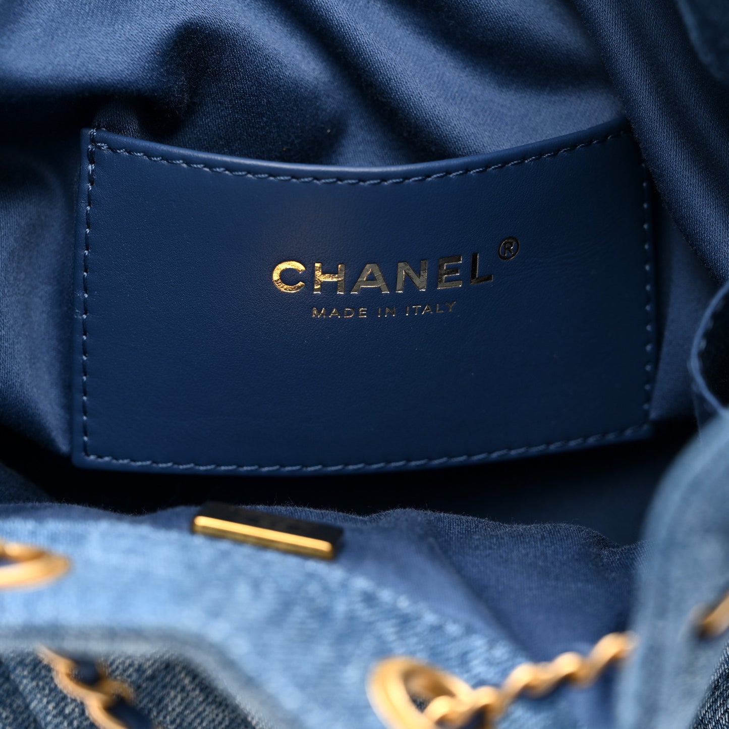 Washed Denim Quilted Small Chanel 25 Handbag Blue Blue
