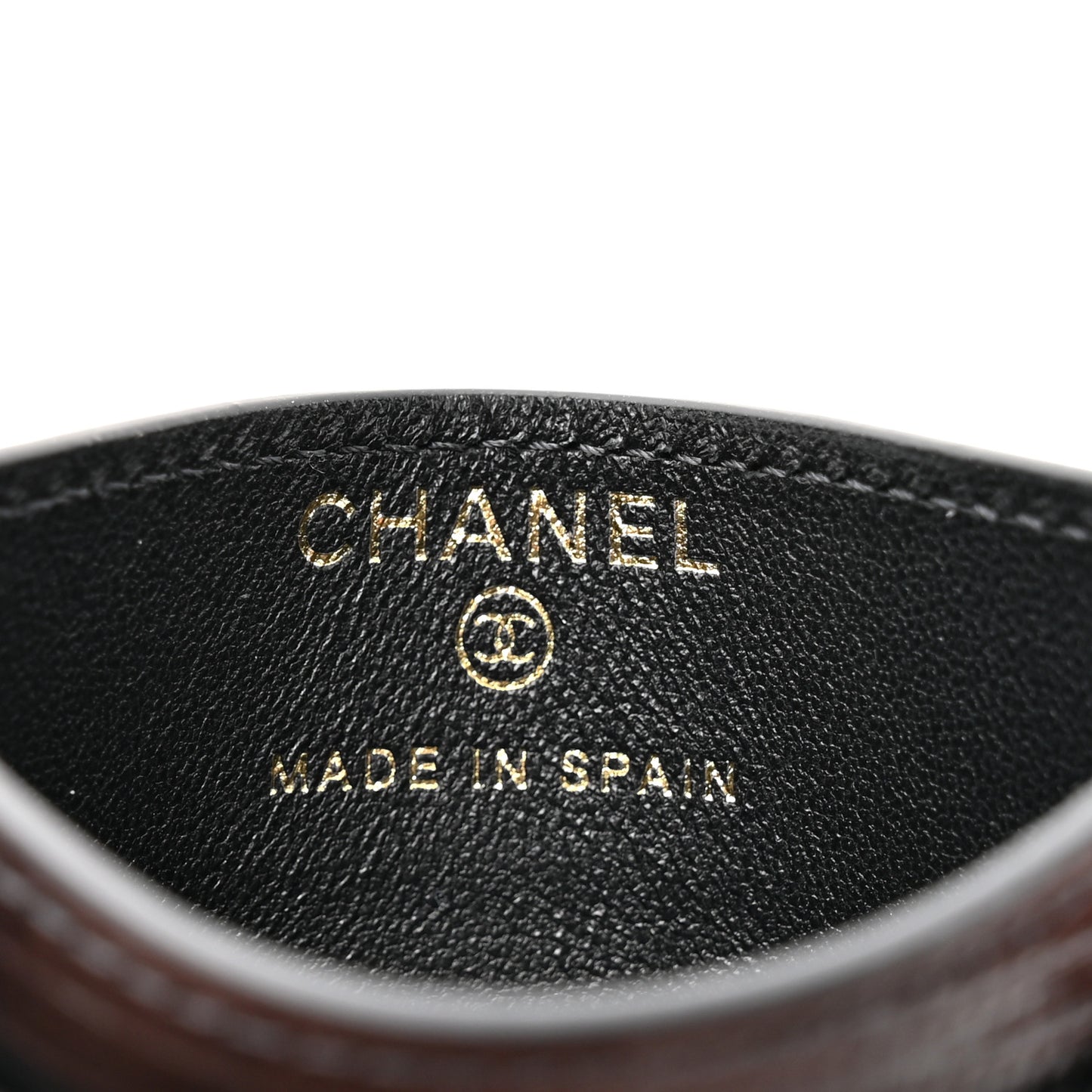 Calfskin Lizard Embossed Card Holder Black