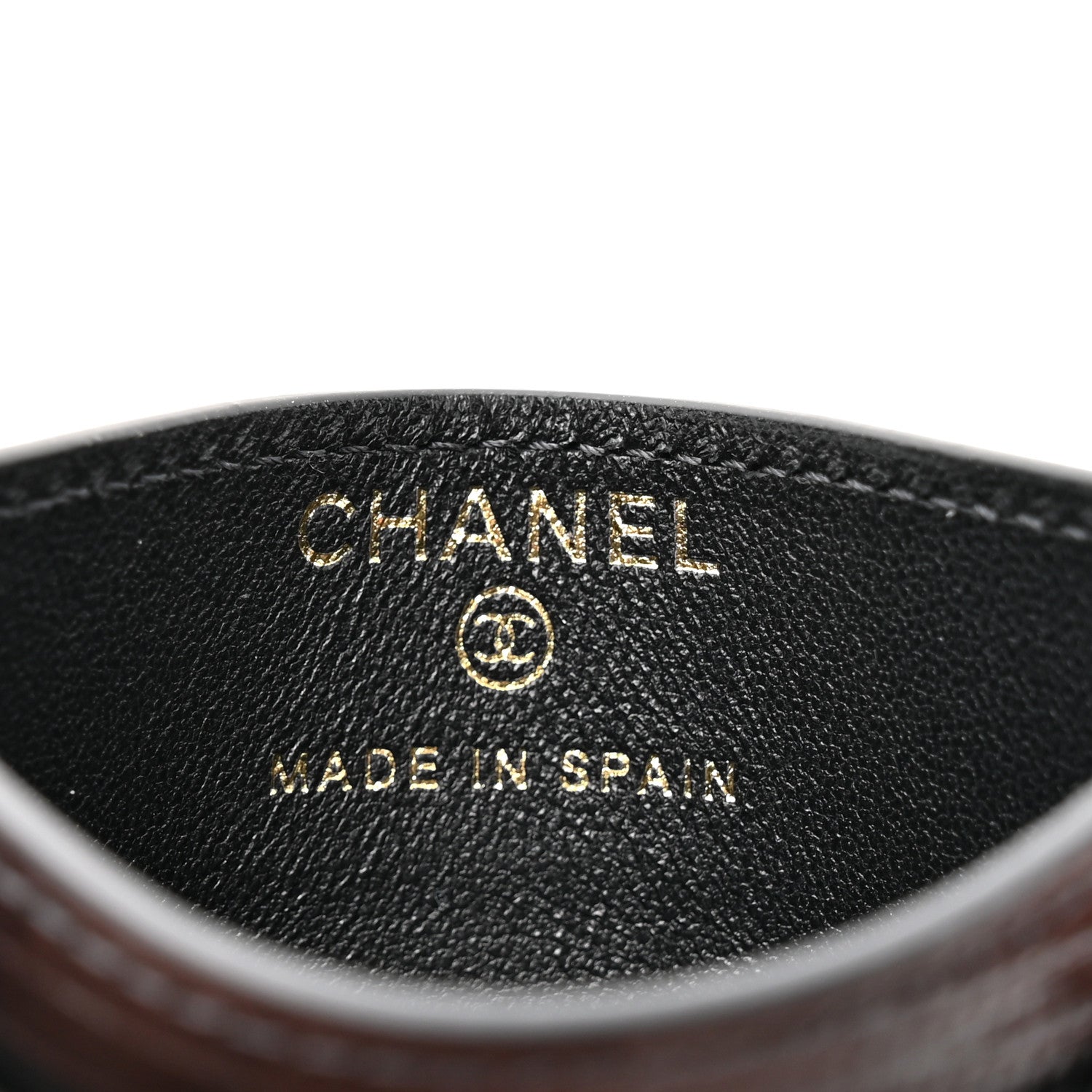 Chanel Calfskin Lizard Embossed Card Holder Black 6 of 8