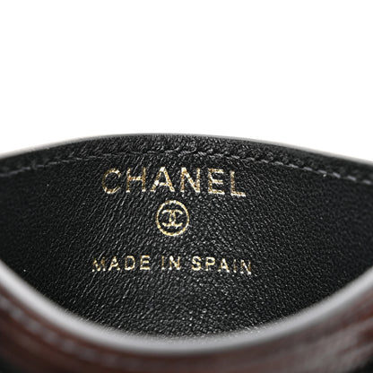 Chanel Calfskin Lizard Embossed Card Holder Black 6 of 8