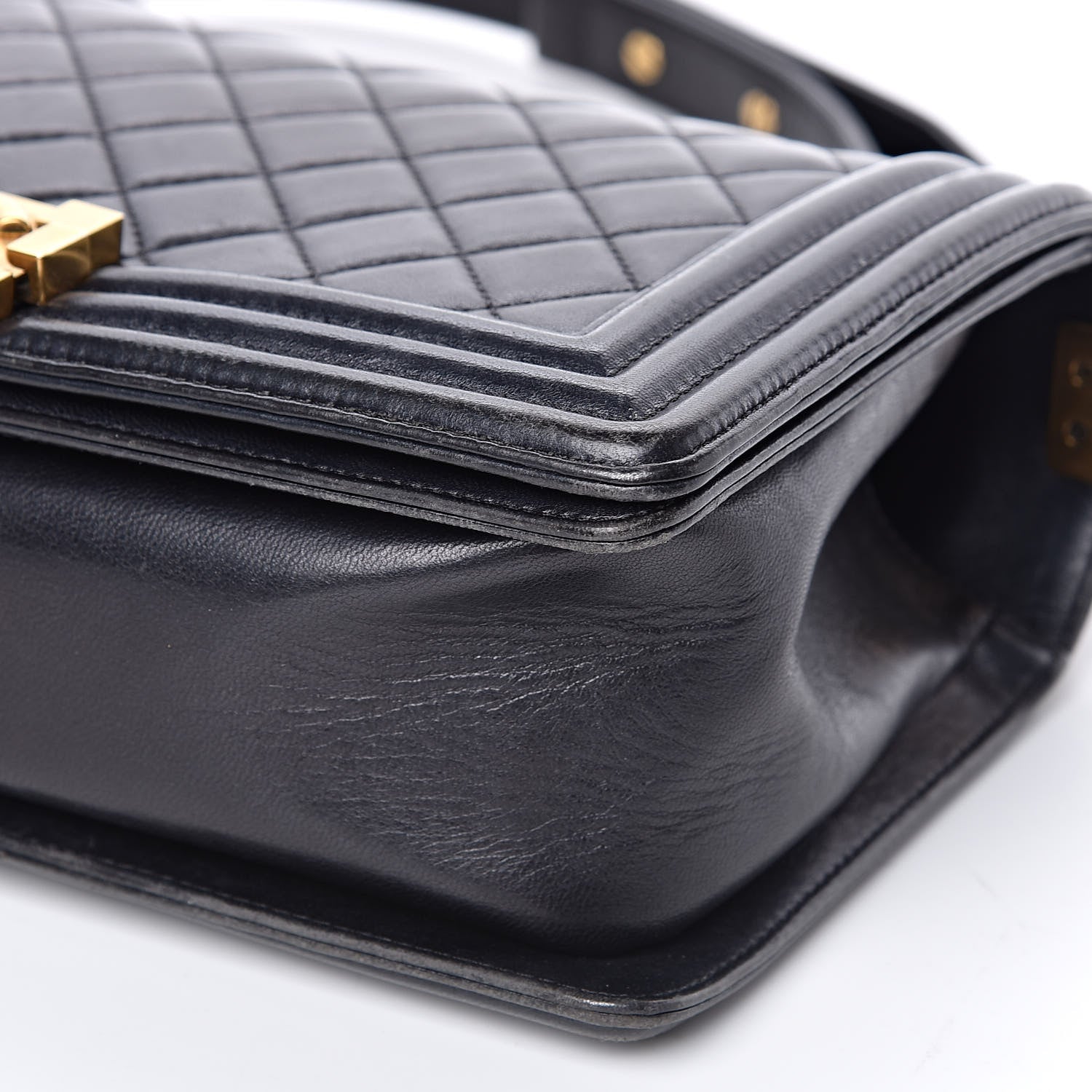 Chanel Lambskin Quilted Medium Boy Flap Black 9 of 11