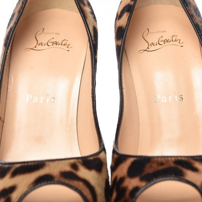 Christian Louboutin Pony Hair Leopard Print Maryl 120 Platform Peep Toe Pumps 36 8 of 8