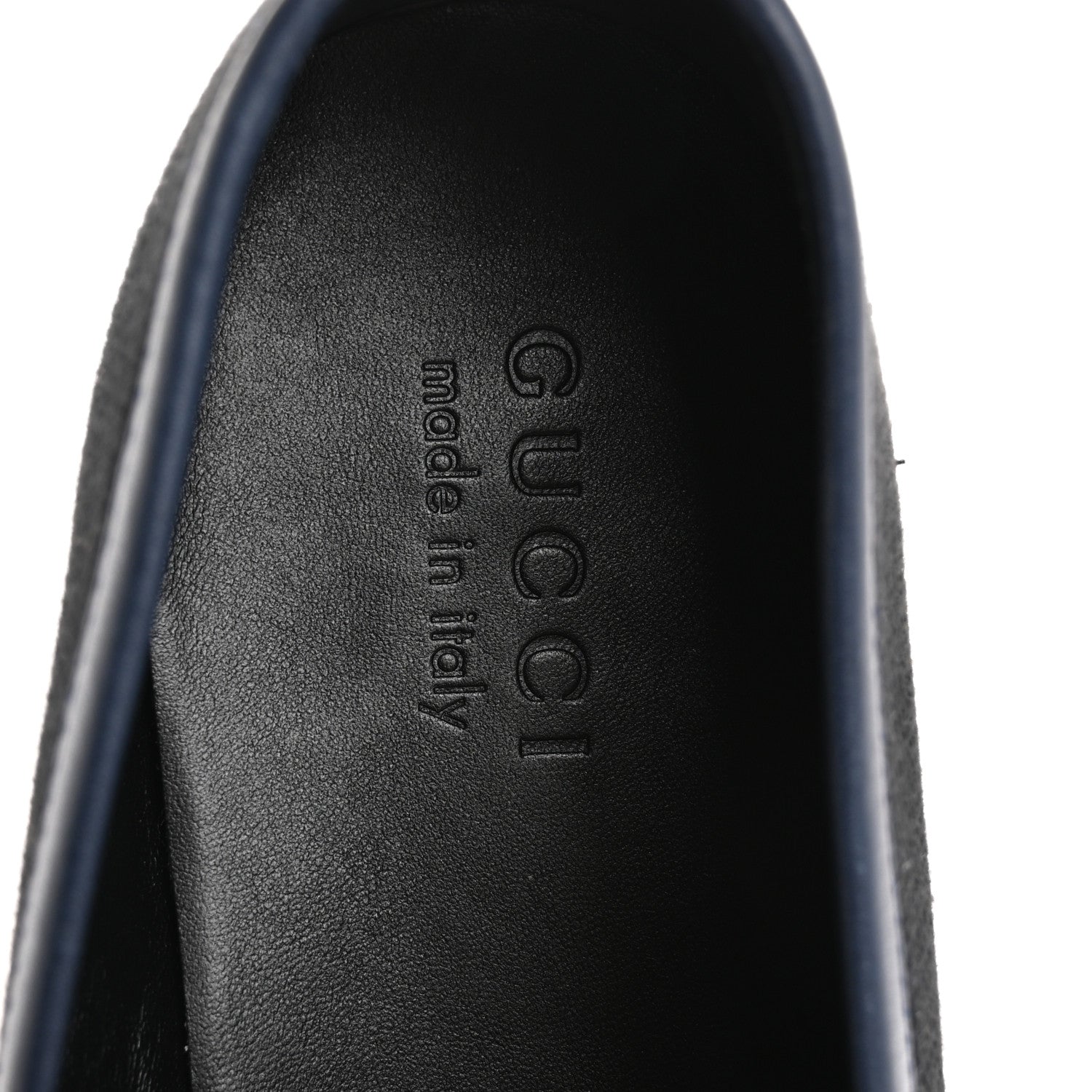 Gucci Canvas Horsebit Mens Jordaan Loafers 10.5 Black Blue Agata 7 of 13