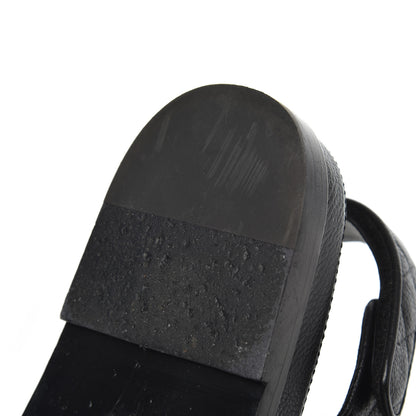 Chanel Grained Calfskin Velcro Dad Sandals 38 Black 14 of 23