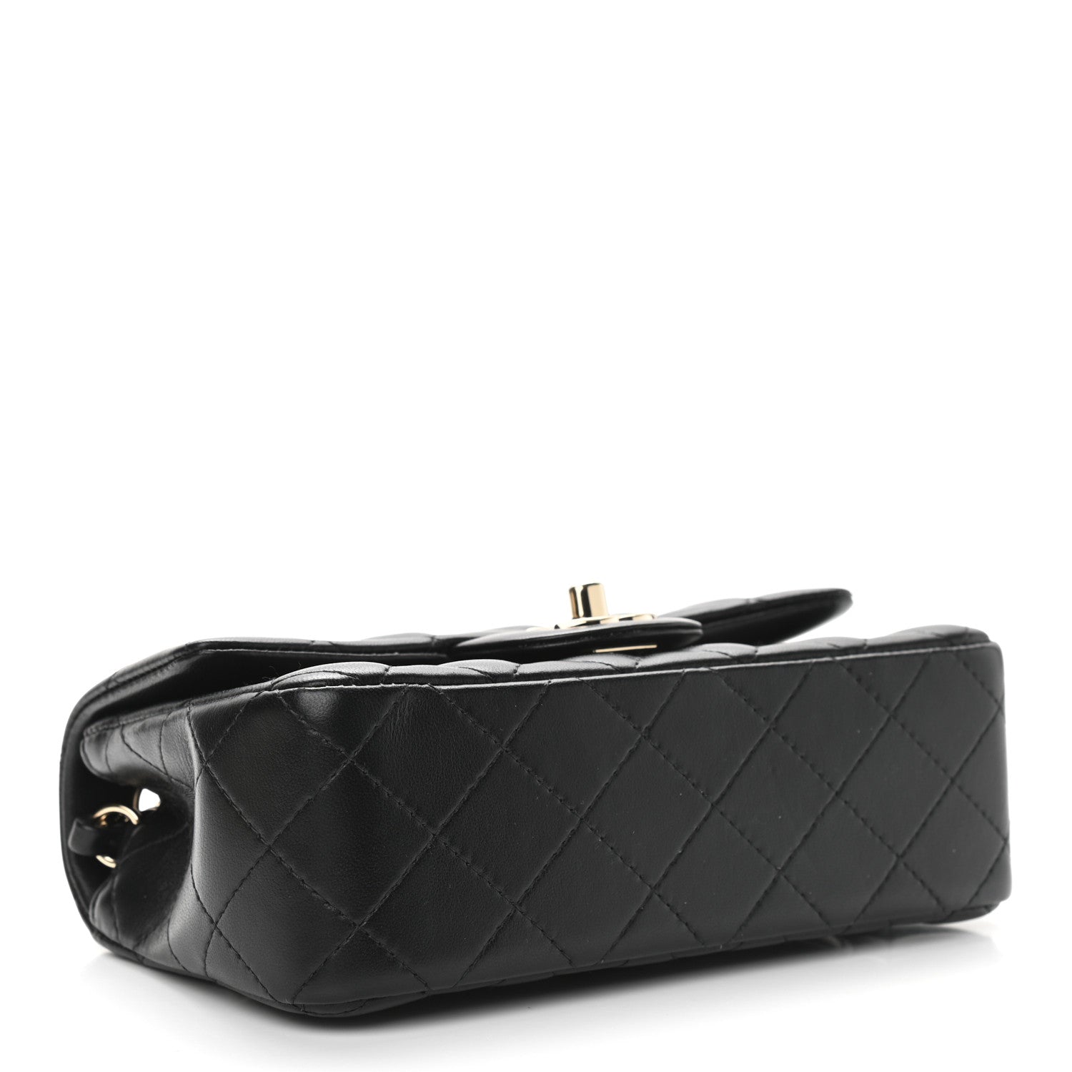 Chanel Lambskin Quilted Mini Rectangular Flap Black 3 of 12