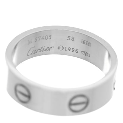 Cartier 18K White Gold 6mm LOVE Ring 58 8.25 4 of 4
