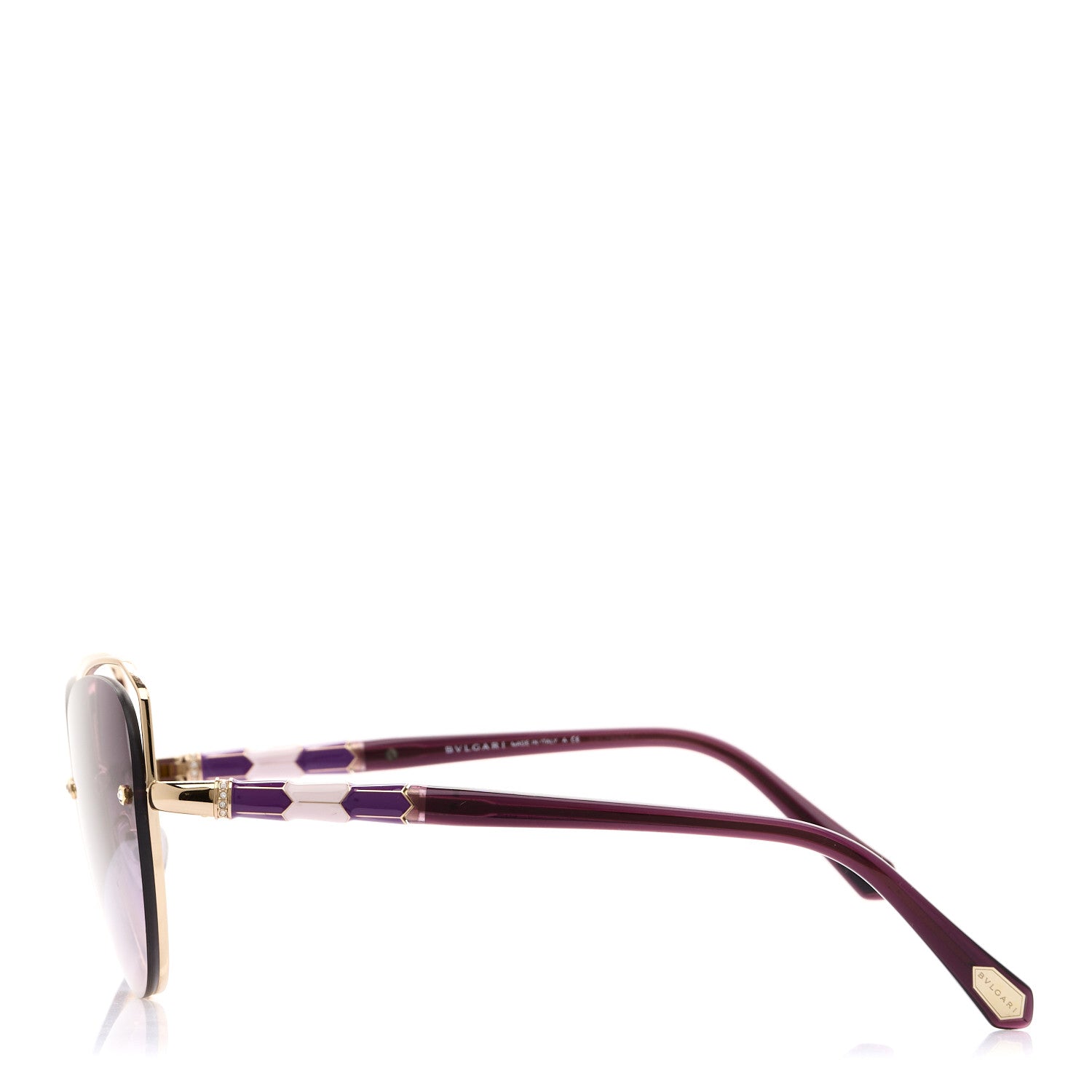Bulgari Metal Enamel 6136-B Sunglasses Purple 2 of 5