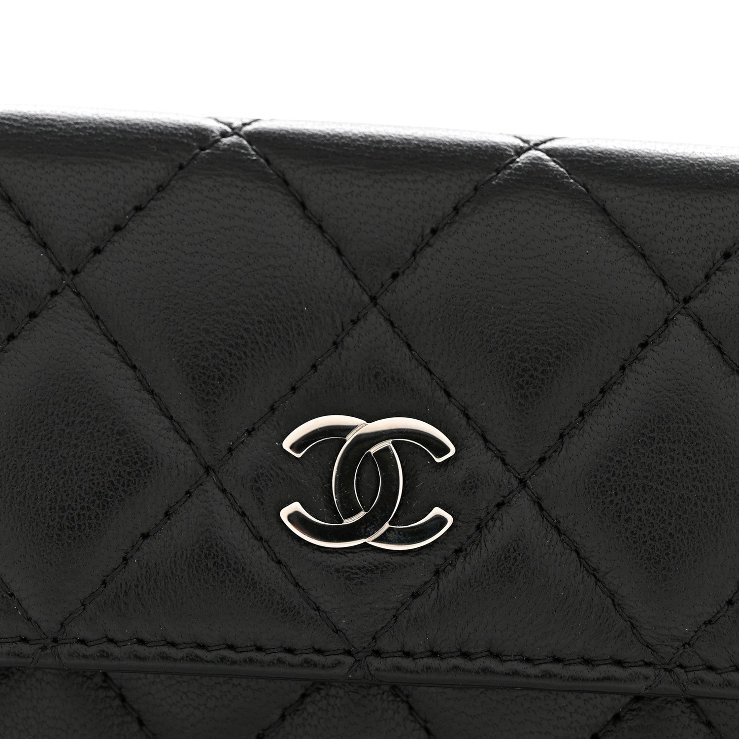 Chanel Lambskin Quilted Flap Card Holder Black 9 of 10