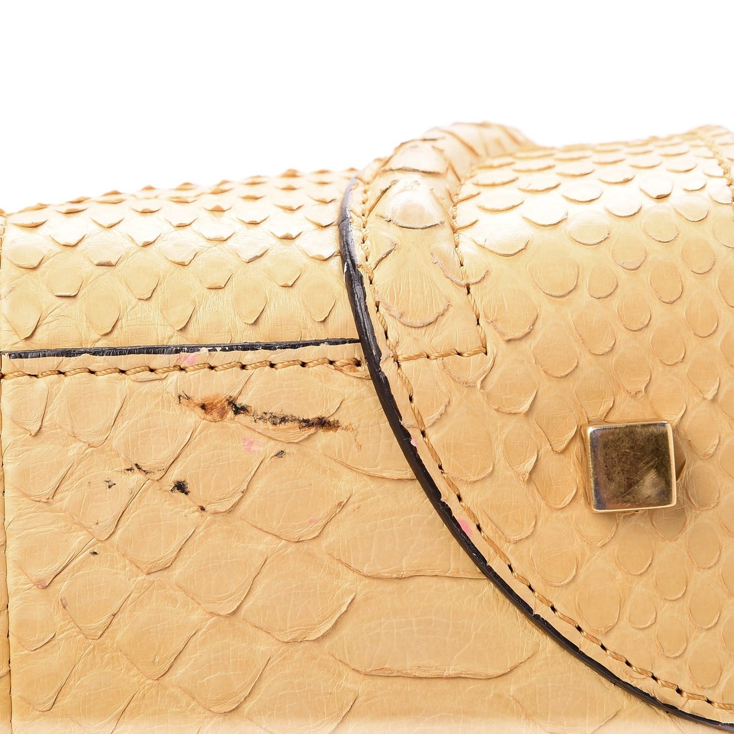 Python Mini Luggage Beige