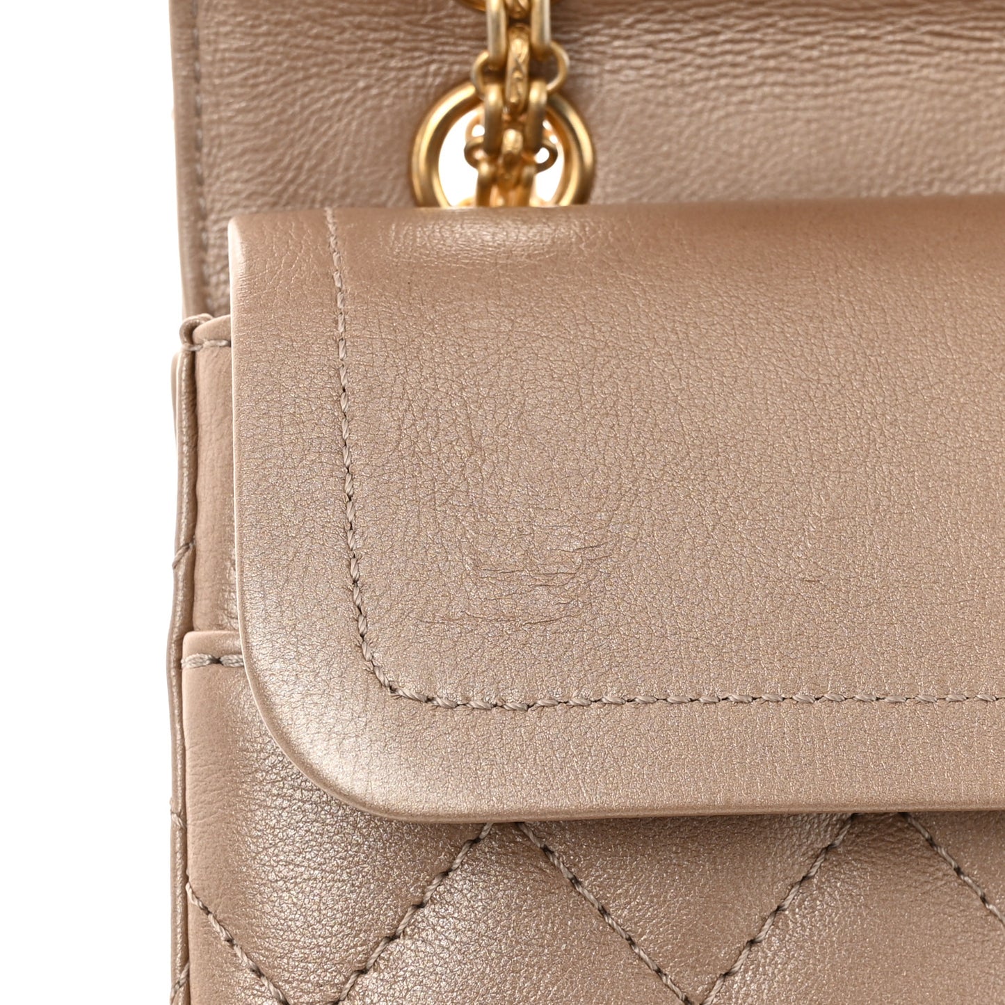 Metallic Calfskin Quilted 2.55 Reissue 226 Flap Dark Gold