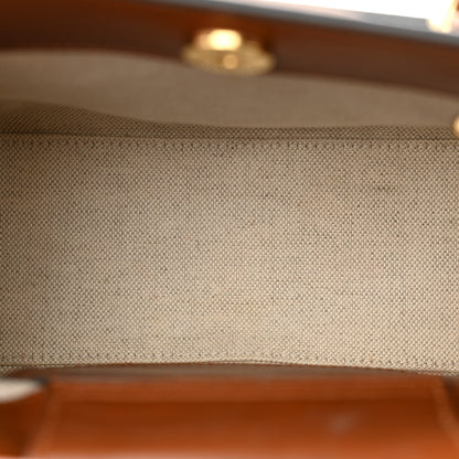 Gucci New Canvas Charisma Calfskin Crystal GG Monogram Mini Diana Tote Bag Camel Ebony 5 of 12