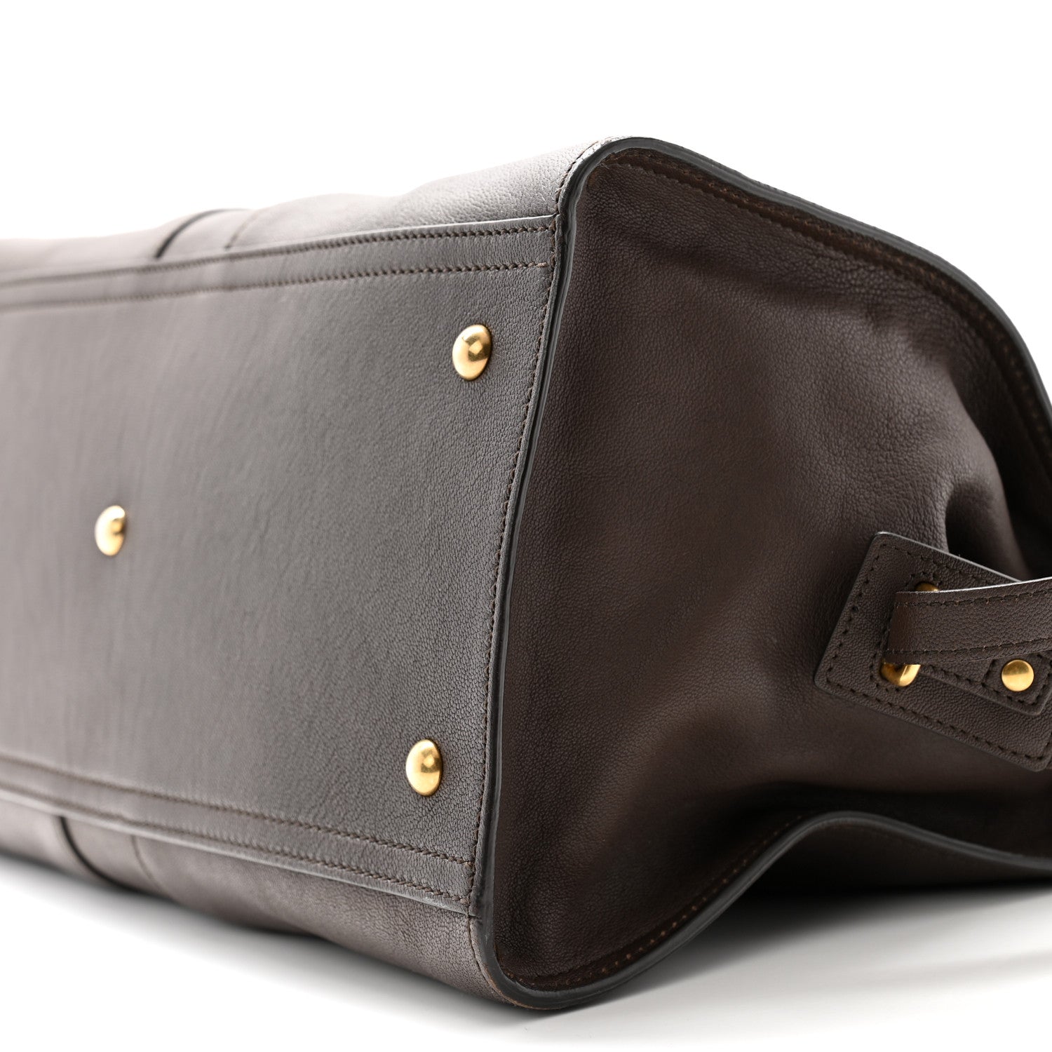 Saint Laurent Calfskin Medium Cabas ChYc Dark Brown 10 of 13