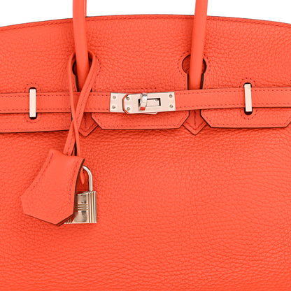 Hermes Togo Birkin 25 Orange Poppy 8 of 11