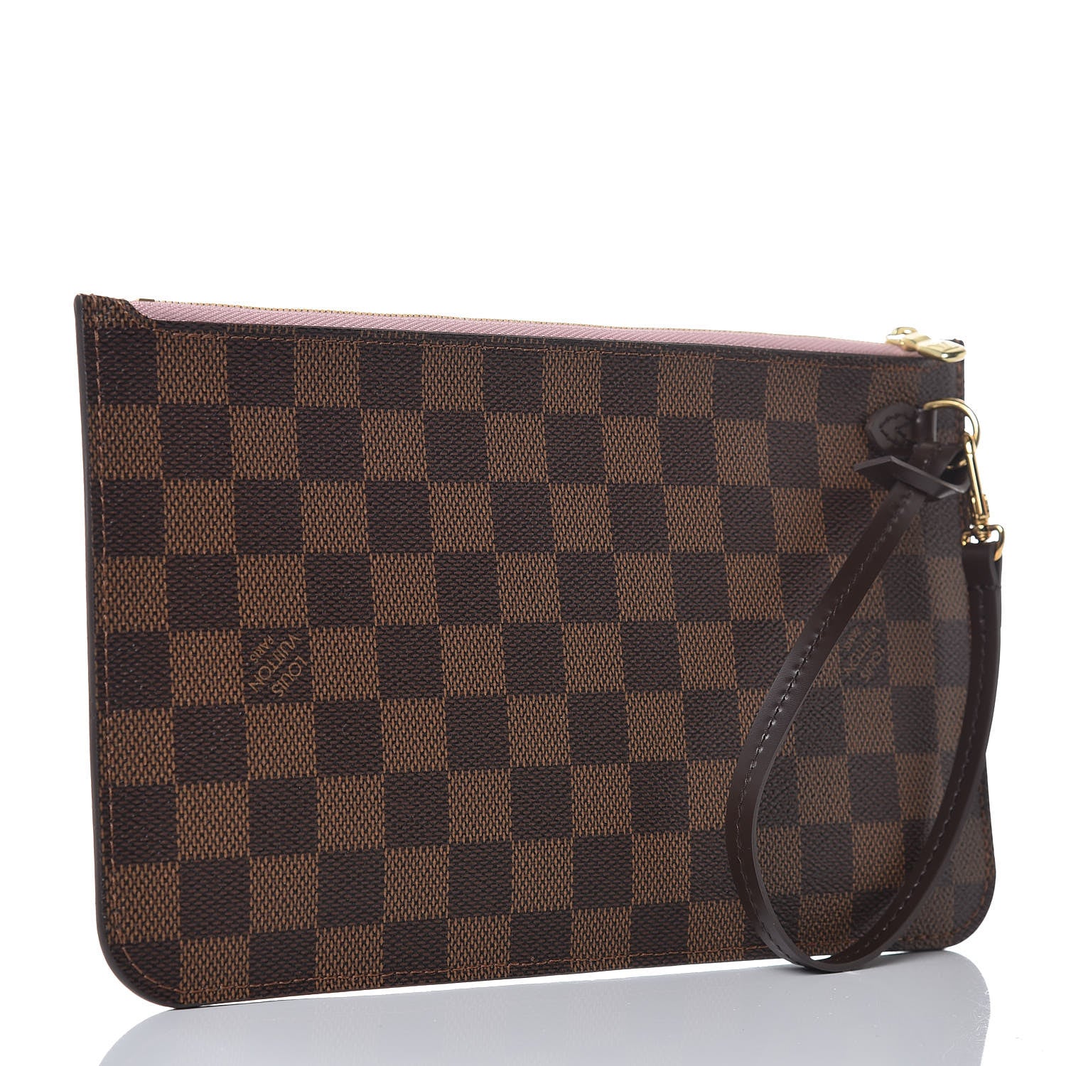 Louis Vuitton Damier Ebene Neverfull MM GM Pochette Rose Ballerine 3 of 8