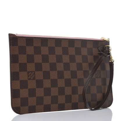 Louis Vuitton Damier Ebene Neverfull MM GM Pochette Rose Ballerine 3 of 8