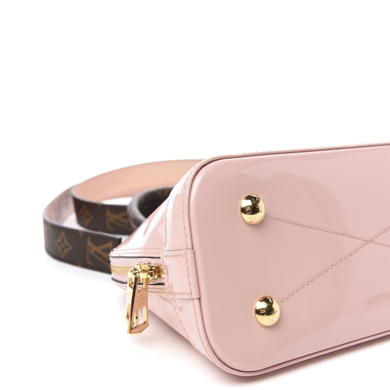 Louis Vuitton Patent Monogram Alma BB Rose Ballerine 6 of 11