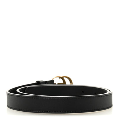 Gucci Calfskin Double G 20mm Belt 80 32 Black 2 of 5